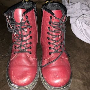 Burgundy Delaney dr martens